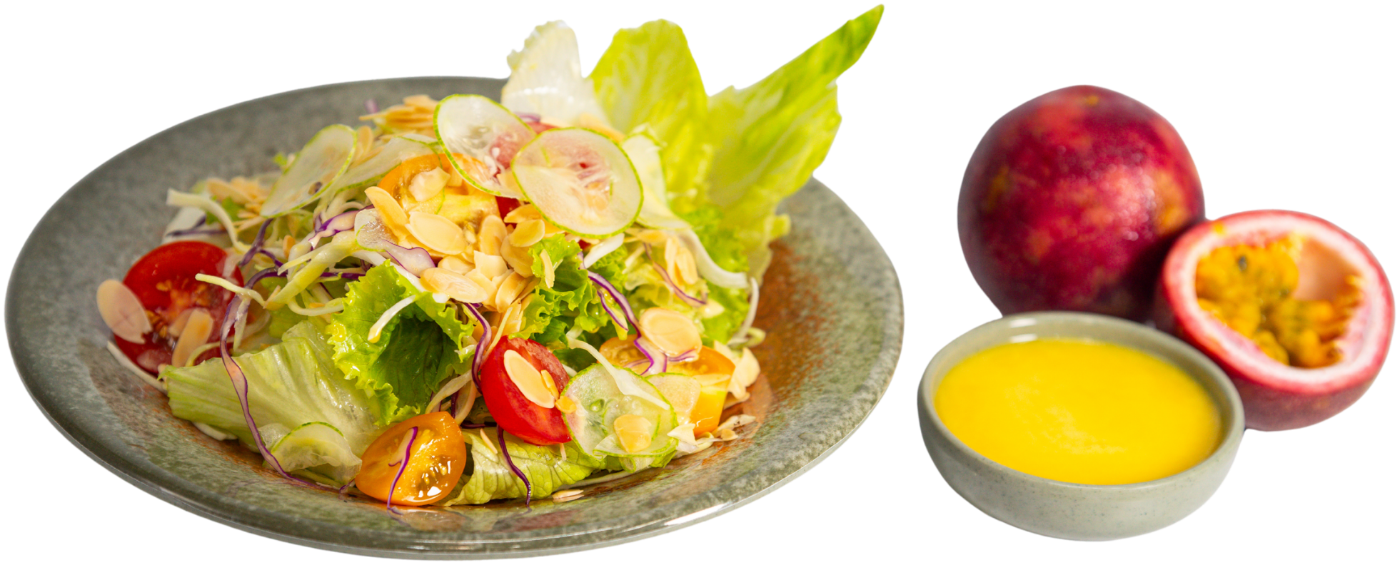 Salad rau xanh sốt chanh leo